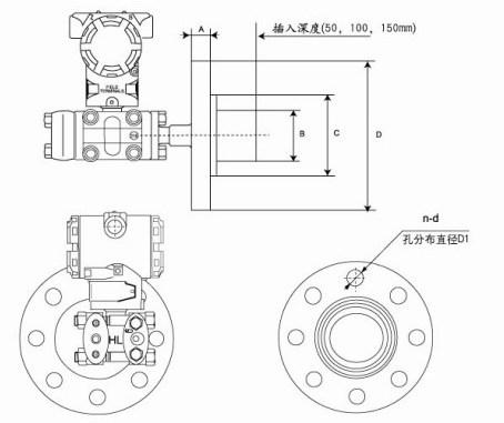 法蘭液位變送器法蘭安裝